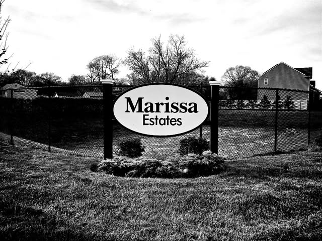 The Marissa Estates entrance sign